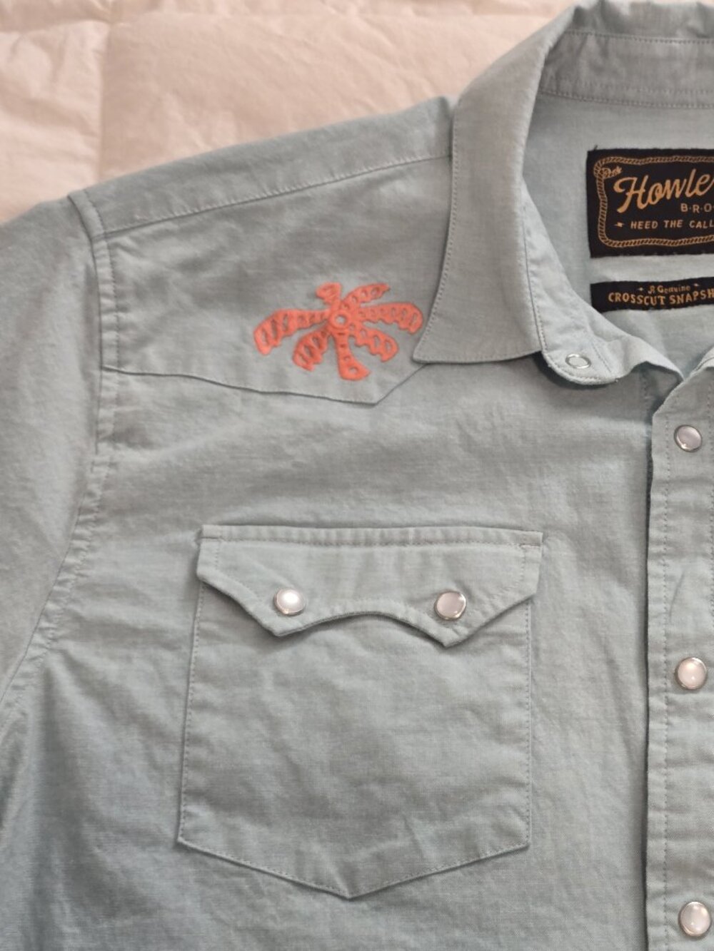 Howler Bros Crosscut Deluxe SS - Fronds : Nile Blue (M) - Picture 2 of 5